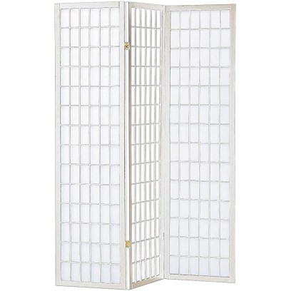  White On White 3 Panel Shoji Screen