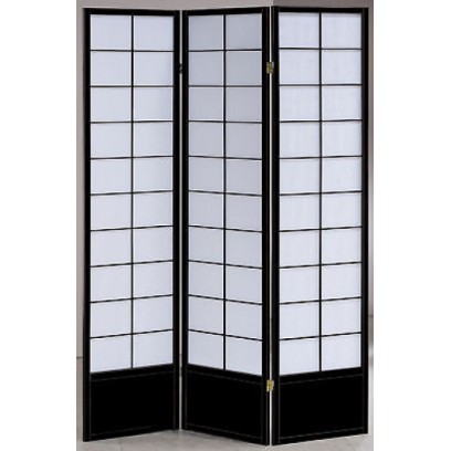 Black 3 Panel Shoji Screen