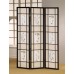 Botanical Black 3 Panel Shoji Screen