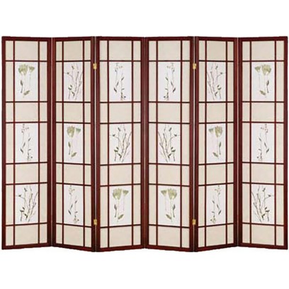 Botanical Cherry 6 Panel Shoji Screen