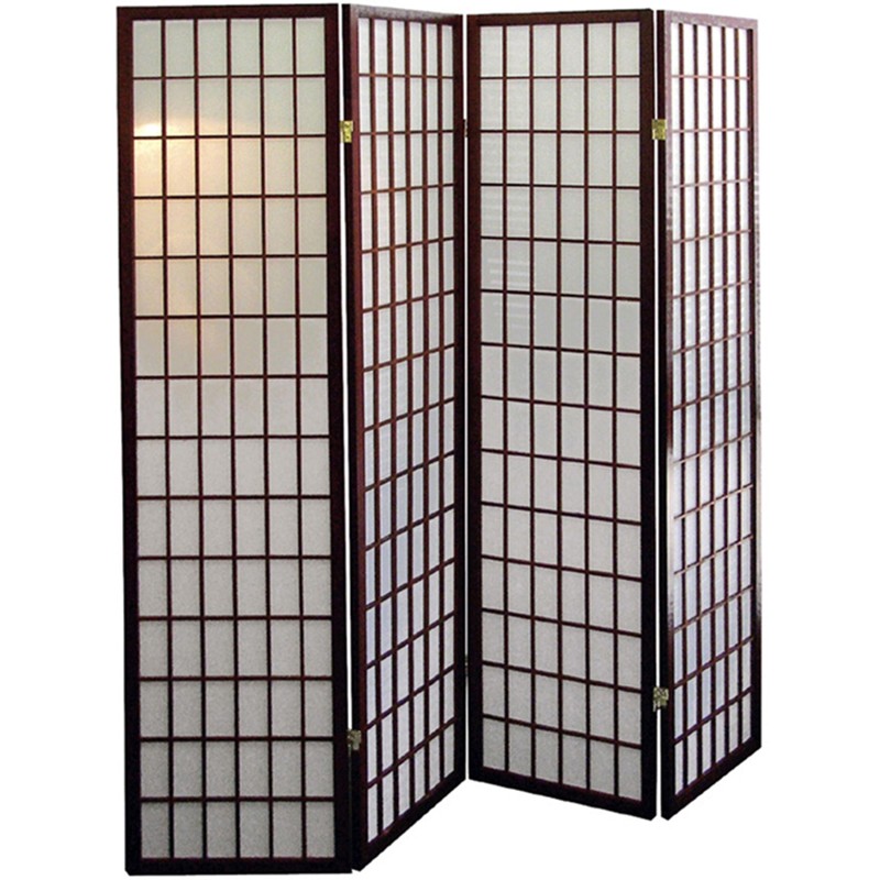 Black/Cherry/Natural Screen Wood Framed Room Divider Details about   HONGVILLE Shoji 3-4 Panel